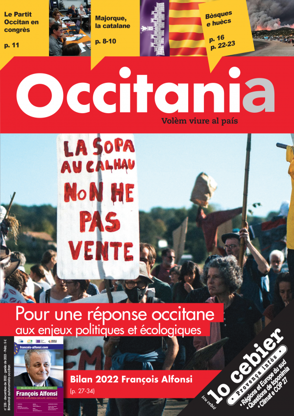 Couverture de Occitania (Volèm viure al país) n°235 - Pour une réponse occitane aux enjeux politiques et écologiques